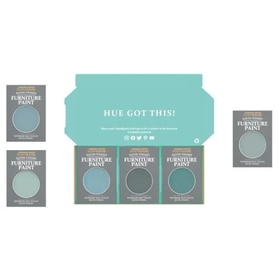 Image of Rust Oleum Furniture Paint in Satin Finish Ocean Blues Tester Box