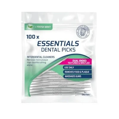Image of DenTek Essentials Dental Picks Fresh Mint 100 per Pack