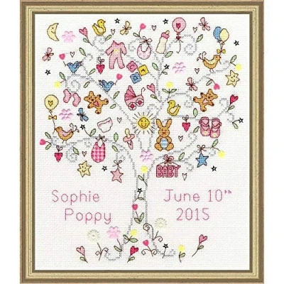 Image of Bothy Threads Cross Stitch Kit Love Baby Girl