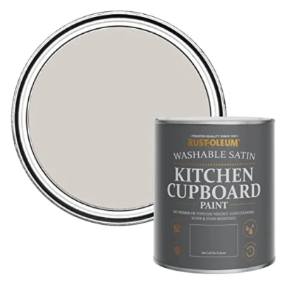 Image of Rust Oleum Purple Scrubbable Kitchen Cupboard Paint in Satin Finish Babushka 750ml