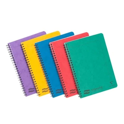 Image of Clairefontaine Ref 4850Z Europa Notemaker Sidebound Notebook (120 Pages) A5 Size, 90gsm Brushed Vellum Paper, Micro Perforated Sheets, Lined Rulings Assorted Colours (Pack of 10)