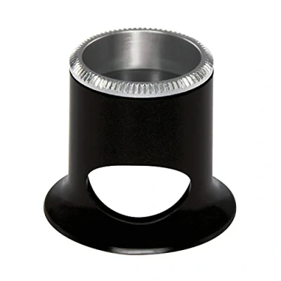 Image of BERGEON Air 2611 TN 3 Watchmaker&#039;s Magnifying Glass 3.3X Black Biconvex Lens