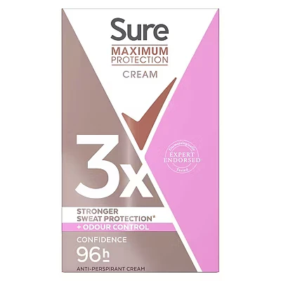 Image of Sure Women Maximum Protection Anti Perspirant Deodorant Cream Confidence 45ml