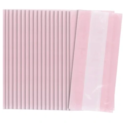 Image of Pastel Pink Large Cellophane Bags (7cm x 12cm) 30 Count Vibrant and Durable Packaging for Gifts Treats