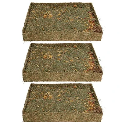 Image of AB Tools Small Animal Pet Treat Rabbit Guinea Pig Nibble &#039;N&#039; Dig Meadow 3Pack