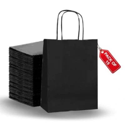 Image of party Bags Paper Gift with Handles Pack of 15 XSmall, Small &amp; Medium