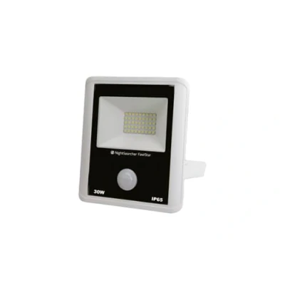 Image of NightSearcher FastStar 30W AC LED Floodlight with PIR Sensor, Energy Efficient Outside Security Light, IP65, 6000K Cool White