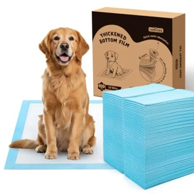 Image of Nobleza Puppy Pads 100 Pack 90x60cm, Super Absorbent Pet Dog Training Large, Leak Proof 5 Layers Pee Pad Mats, Toilet Wee Pad, Disposable Incontinence Dogs Potty Mats