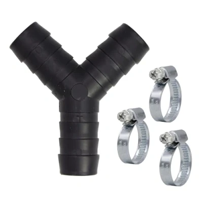Image of Variosan 11152 2 Way Y Manifold for Drain Hose includingHose Clamps