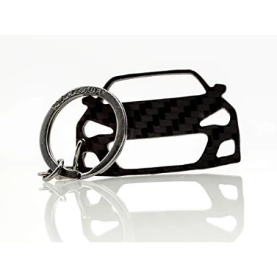 Image of BlackStuff Carbon Fiber Keychain Keyring Ring Holder Compatible with BRZ BS 824
