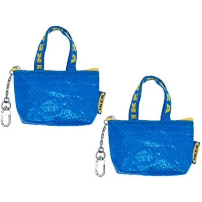 Image of Key &amp; Coin Purse KNOLIG Bag Small Blue with One Zipper (2 set),