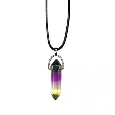 Image of VIE Double Point Pencil Pendant, Black String ((Colour D))