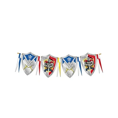 Image of Knights Party Bunting Shields 6 metres Long