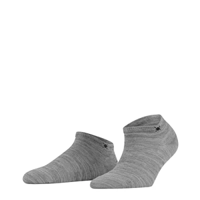Image of Burlington Women&#039;s Soho Vibes W SN Cotton Low Cut Plain 1 Pair Trainer Socks, Grey (Light 3400) new eco friendly, 3.5 7
