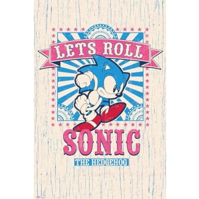 Image of Grupo Erik Sonic Let&#039;s Roll Poster 36 x 24 inches / 91.5 61 cm Shipped Rolled Up Cool Posters Art Wall