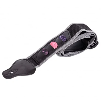 Image of Oypla Black Guitar Shoulder Strap for Bass Electric Acoustic with 3 Picks