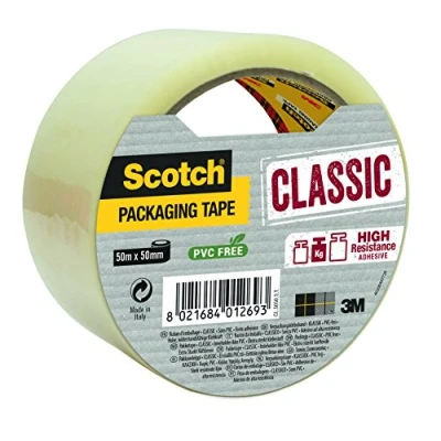 Image of Scotch Packaging Tape Roll, Classic Transparent, 50 x mm