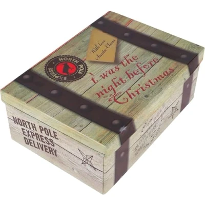 Image of Toyland® Christmas Eve Box 34cm x 23cm 12.5cm Gift Wrapping Accessories Novelty Present