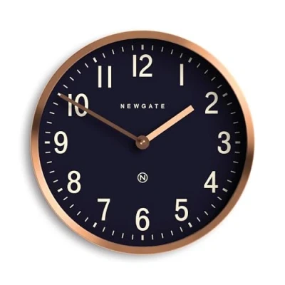 Image of NEWGATE® Master Edwards Wall Clock Kitchen Living Room Office Round Retro Designer Stylish Home Décor Mid Century Modern (Copper Rose Gold)