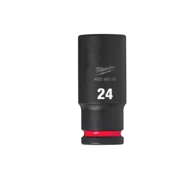 Image of Milwaukee SHOCKWAVE 1/2&quot; Impact Hex Deep Socket 24mm