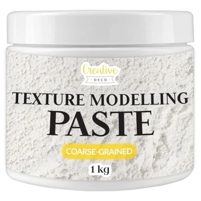 Image of Creative Deco Modelling Paste Thick Coarse 1 kg White Fine Texture Acrylic Paint Structural Medium for Art Project, DIY, 3D Effect, Structure,