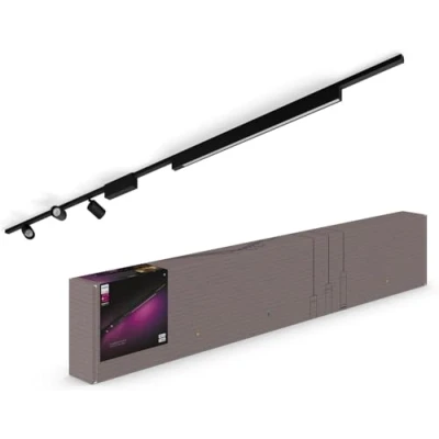 Image of Philips Hue Perifo Base Kit Linear Light Bar with 3 Spots [Customisable Home Lighting Design] for Smart Indoor Lighting.