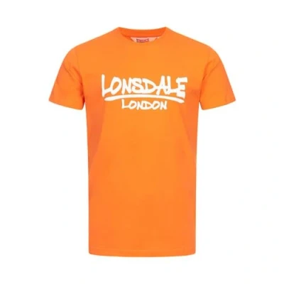 Image of Lonsdale Men&#039;s Toscaig Leisure T Shirts, Orange/White, 3XL
