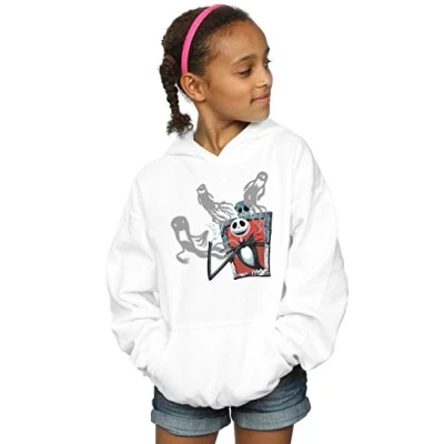 Image of Disney Girls Nightmare Before Christmas Ghosts of Jack Hoodie White 12 13 Years
