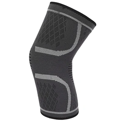 Image of 2 Pack Knee Compression Sleeve for Men &amp; Women, Brace Support Running Basketball Gym, Pads Meniscus Tear, ACL, Arthritis, Joint Pain Relief(L)