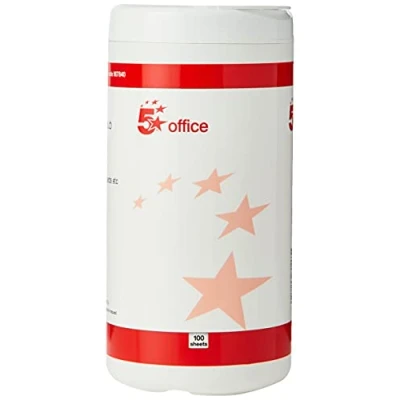 Image of 5 Star Cleaning Wipes for PC Screens Casings Keyboards [Pack of 100]