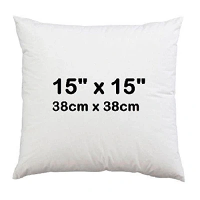 Image of Casa D&#039;Or 15&quot; x (38cm 38cm) Hypoallergenic Cushion Inner Pads, Pillow Insert Sham, Inners, Fillers, Stuffer Hollow Fiber Pads Pack of 10