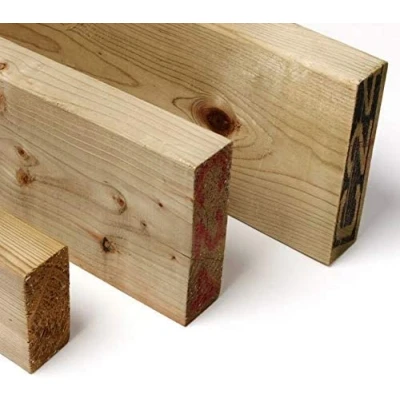 Image of Builders Merchant Treated Timber 4x2 100mm x 47mm Perfect for Roofing and Floor joists, partitions framing (5, 4.2 Meter (14ft))