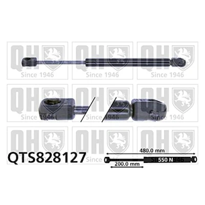 Image of 5M0827550, 5M0827550A Tailgate strut QUINTON HAZELL QTS828127 550N 480mm VOLKSWAGEN: Golf Plus / Crossgolf