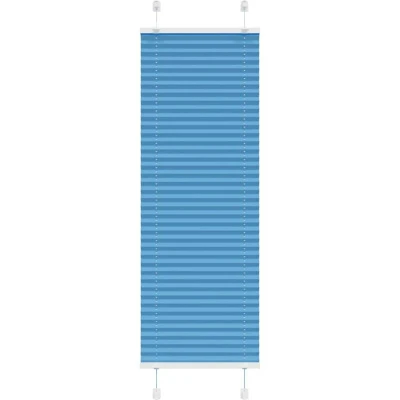 Image of vidaXL Pleated Blind Blue 40x100 cm Fabric Width 39.4 Polyester