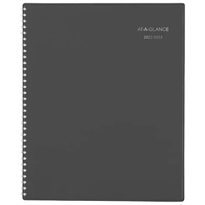 Image of AT A GLANCE 2022 2023 Planner, Monthly Academic, 8 1/2&quot; x 11&quot;, Large, DayMinder, Charcoal (AYC47045)