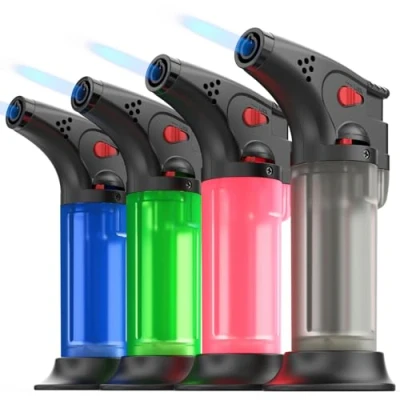 Image of GIFTORCH Pack of 4 Jet Lighters, Windproof Gas Lighter Butane Refillable Flame Torch without