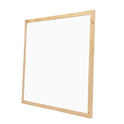 Image of Wooden Framed Drywipe White Memo Notice Board 800mm x 600mm / 400mm Dry Wipe Whiteboard (40cmx60cm (400mm 600mm))