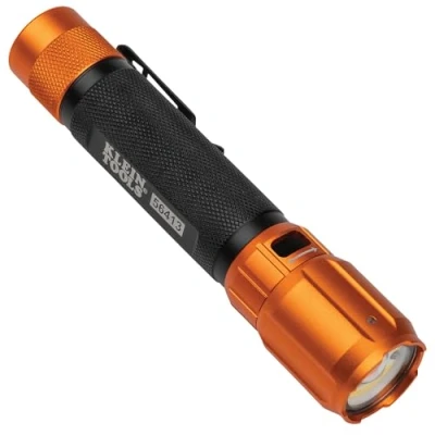 Image of Rechargeable 2 Color LED Flashlight, Holster, Spotlight, Floodlight, Red LED, 1000 Lumens, USB Cable, Camping, Hunting Klein Tools 56413