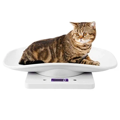 Image of Digital Pet Scale, 10kg/1g Small Animal Scale Puppy Weighing Electronic Kitchen with 4 Weighting Modes(g/ml/oz/lb.oz) for Cat Dog Parrots Hamster