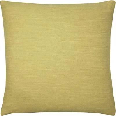 Image of Evans Lichfield Dalton Slubbed Feather Filled Cushion Yellow One Size