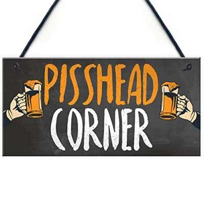 Image of RED OCEAN Funny Home Bar Garden Sign Hanging Plaque Alcohol Beer Vodka Gin Pub Gifts