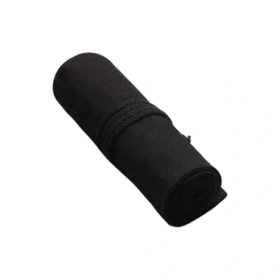 Image of tophomer Canvas Roll Up Pencil Case 72 Slots Color for Artists School Office, Black, 24 Holes, Modern