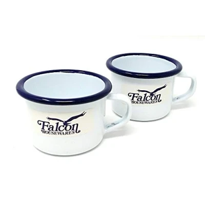Image of Falcon Housewares 6cm White Enamel Espresso Mug (6)