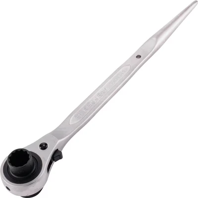 Image of Kennedy Bi hexagon Ratchet Podger Spanner, Chrome Vanadium Steel, mm Length, 19mm x 24mm
