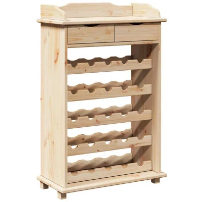 Image of vidaXL Wine Rack 90x60x30 cm Solid Wood Pine