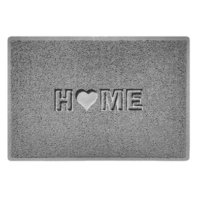 Image of Nicoman LOVE at HOME Doormat 90x60cm Quiet Gray｜Heavy Duty Non Slip｜Indoor/Outdoor｜Barrier Dirt Trapper Floor Mat｜Home Patio Garden Conservatory Door Heart