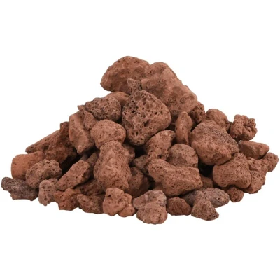 Image of vidaXL Red Volcanic Rocks Natural Stones for Enhancing Aquarium Scenery, Improving Water Quality and Promoting Fish Health Suitable Gardens Landscaping Uses 25 kg, 1 2 cm