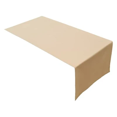 Image of Lemos Home Table Runner Linen 100% Cotton Collection Concept Choice of Colours and Sizes (Table 45 x 150 cm, Camel)