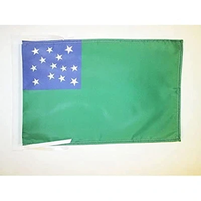 Image of AZ Flag Second Vermont Republic 18&#039;&#039; x 12&#039;&#039; 100% Polyester SVR Small Banner with Two Cords Fade Resistant Vivid Colors 18x12 in 45x30 Cm