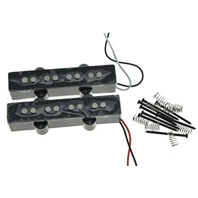 Image of KAISH Alnico V Black 4 String J Bass Style Pickups Set 60s Vintage Sound for Jazz
